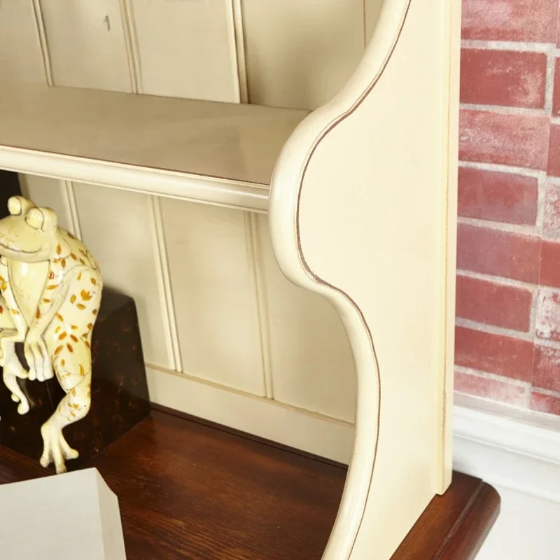 American simple solid wood writing desk small desk combination European pastoral bedroom study