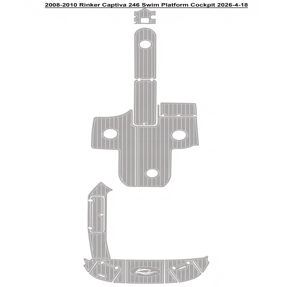 

Накладка на палубу и кокпит для лодки Rinker Captiva 246 (2008-2010) из ЭВА-пены, имитация тика, в стиле SeaDek, самоклеящаяся
