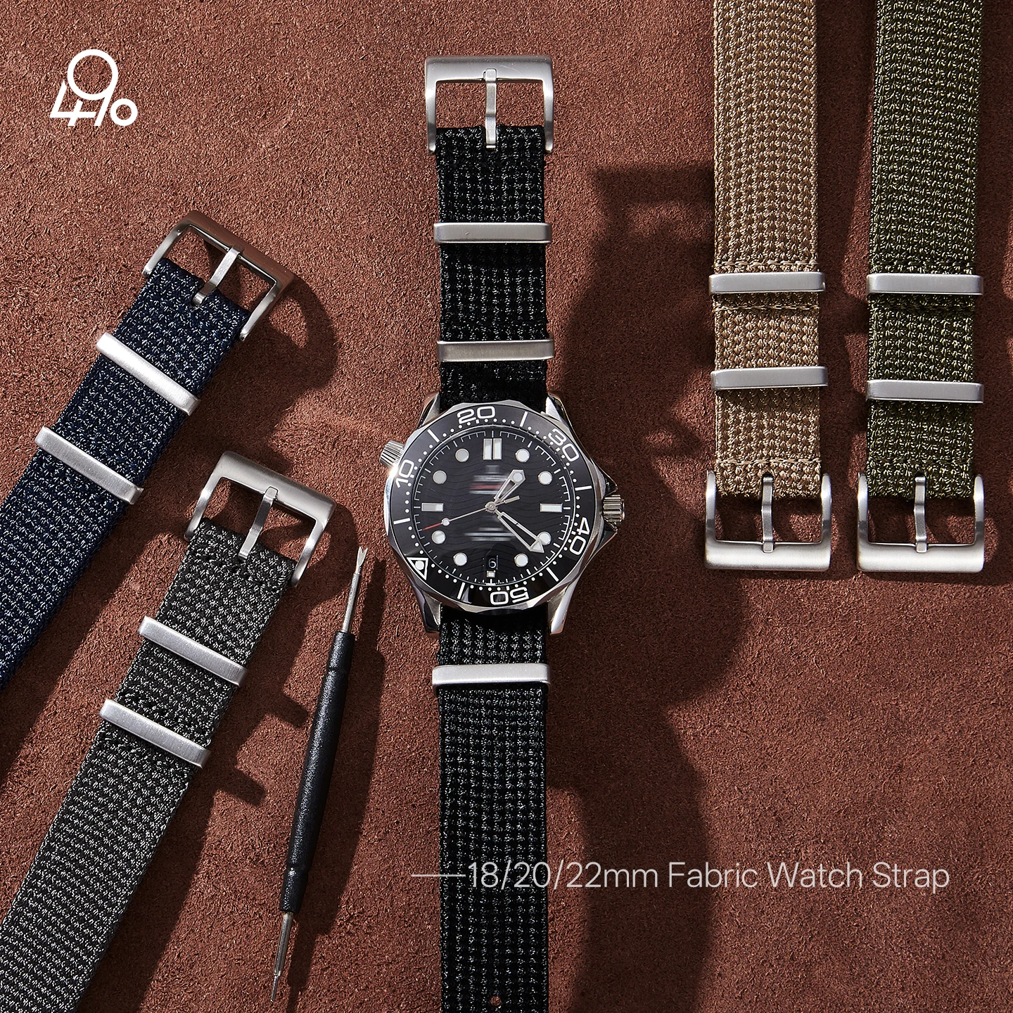 

Спортивный армейский темно-синий цельный тканый ремешок для часов 18 мм 20 мм 22 мм черный тканевый нейлоновый ремешок для часов