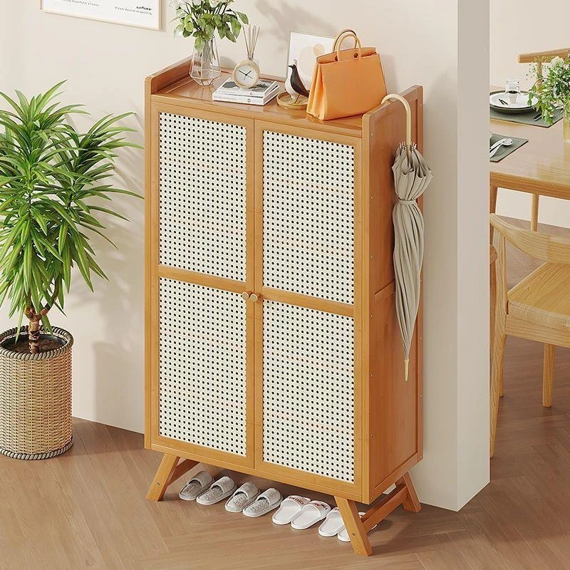Shoe cabinet household door simple indoor rental house multi-layer storage 2026 new popular with door