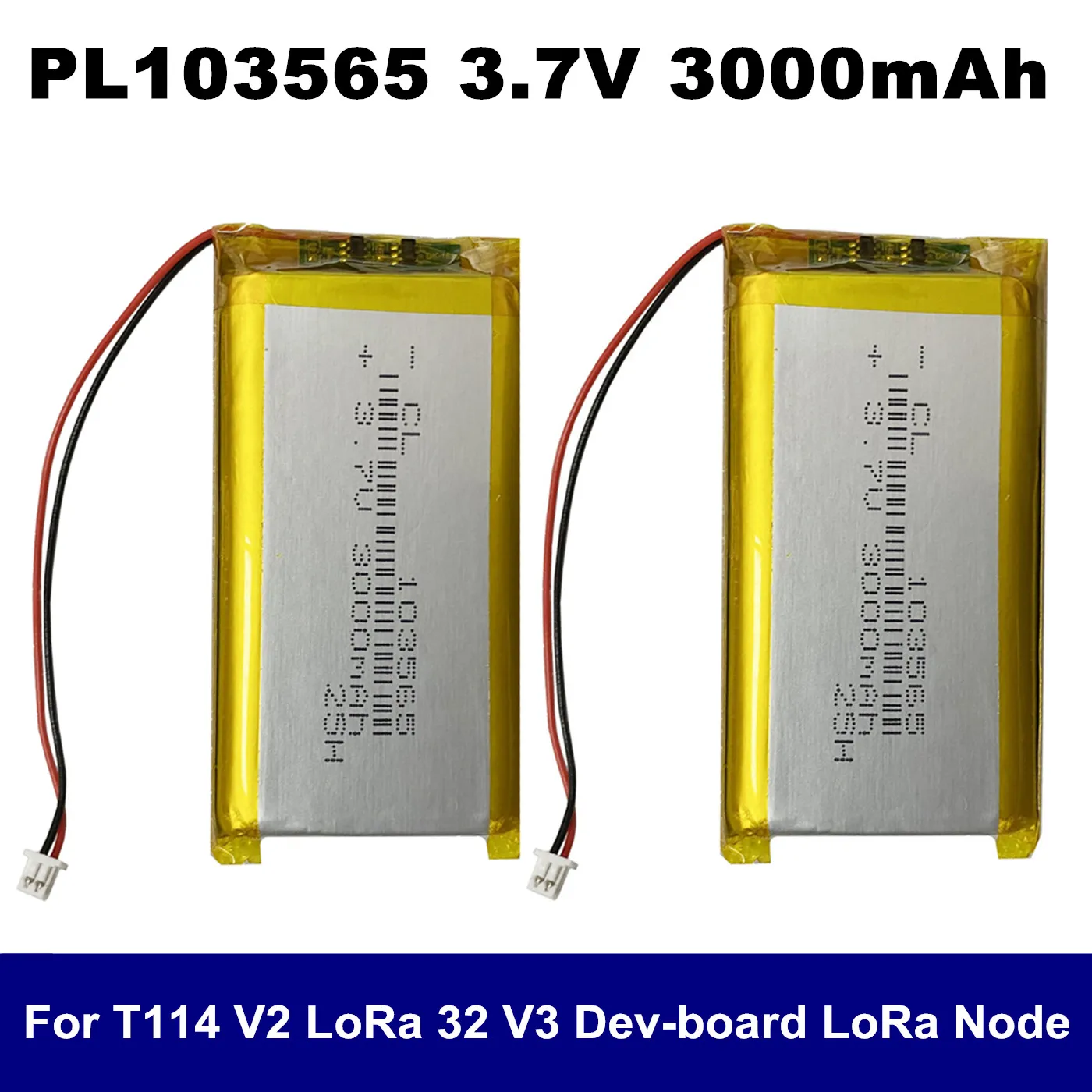

3.7V 3000mAh PL103665 Lithium Battery Li Polymer Batteries for Heltec T114 V2 LoRa 32 V3 Dev-board LoRa Node