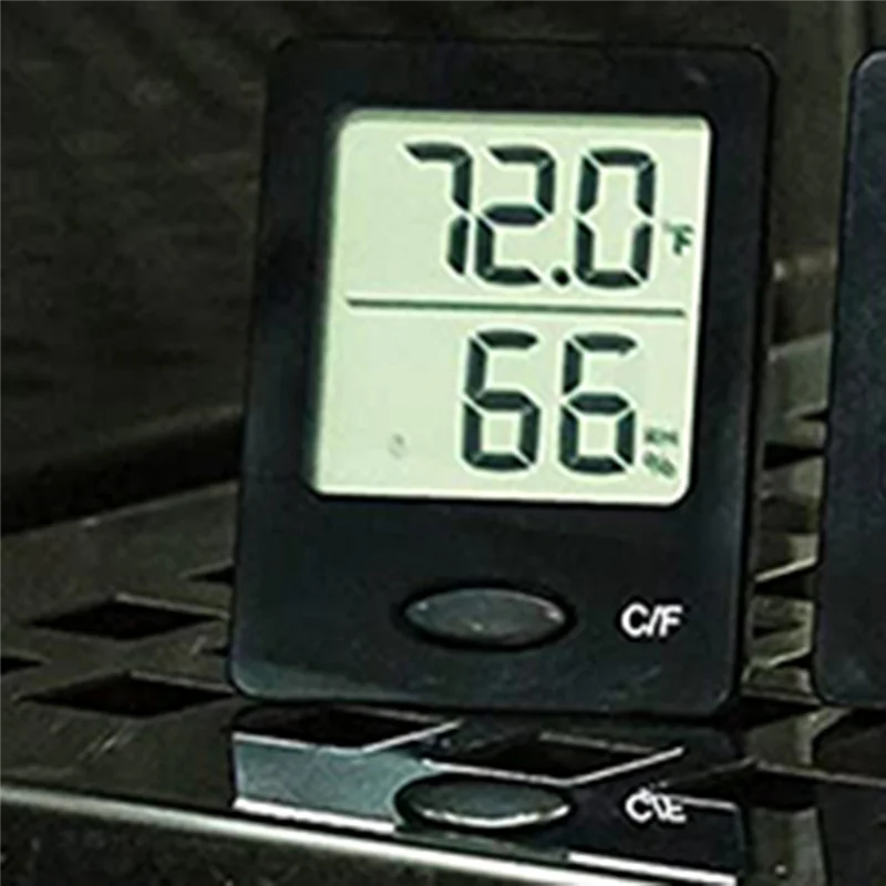 Indoor Hygrometer Thermometer,Room Thermometer with Large LCD Display, Humidity Monitor for Home Office Black