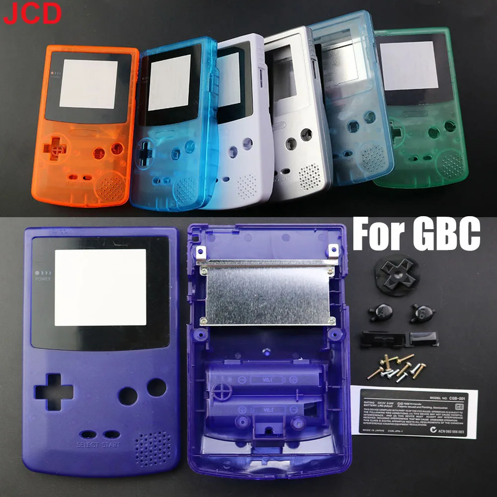 

JCD New Plastic Game Shell Housing Case Cover For Gameboy Color Game Console For GBC Shell With Buttons Kits Sticker Label Part