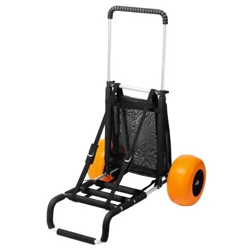 Heavy-Duty for beach Dolly Cart with 12 Foam Wheels, 165LBS Capacity, Adjustable Height 27-44.7, 29.9x15.4 Cargo Deck