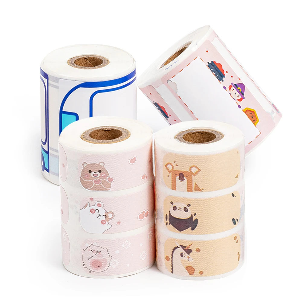 Phomemo Sticker Paper for M110/M200 Thermal Label Printer Maker Colorful Adhesive Labels Round Square Tag Ticket Clothes Tags