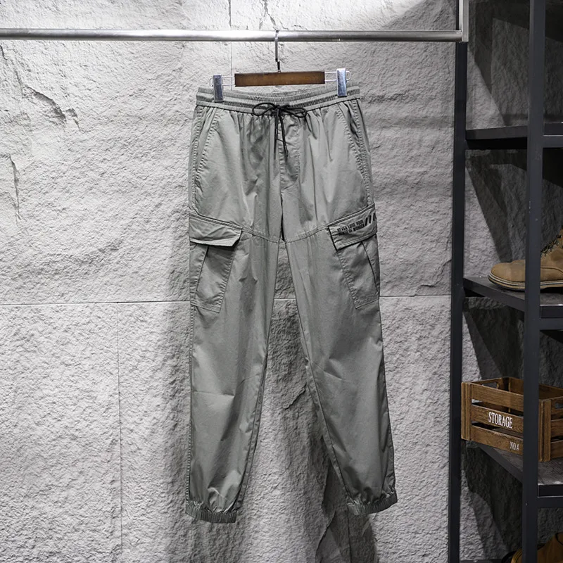 Lightweight Loose Fit Men's Summer Outdoor Casual Pants Elastic Waist Quick Dry Breathable Fashionable City Style Long Trousers