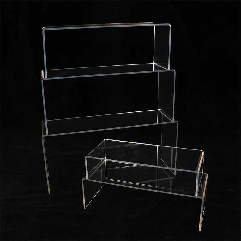 U-shaped Clear Acrylic Display Riser Stand Jewelry Display Shelf Cupcake Stand Showcase Fixtures for Candy Dessert Figures