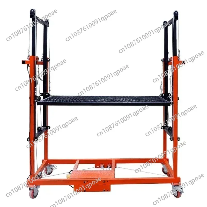 Electric Lifting Scaffolding 1.5M Automatic Folding Mobile Remote Control Indoor Construction Site Decoration Shelf New Lift Pla