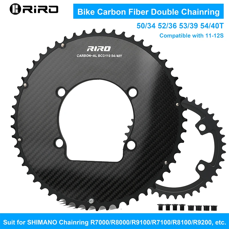 Riro Carbon 110Bcd Chainring Carbon Road Bike Chainring 50-34T 52