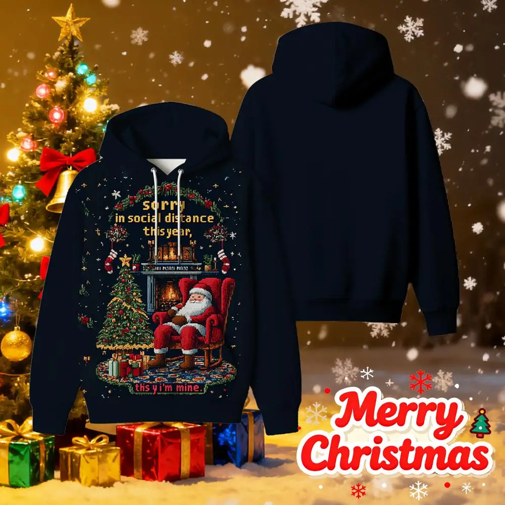 

Funny Santa Claus Pattern Ugly Christmas Pullover Fashionable Autumn And Winter 3D Printed Hoodie Unisex Casual Loose Streetwear