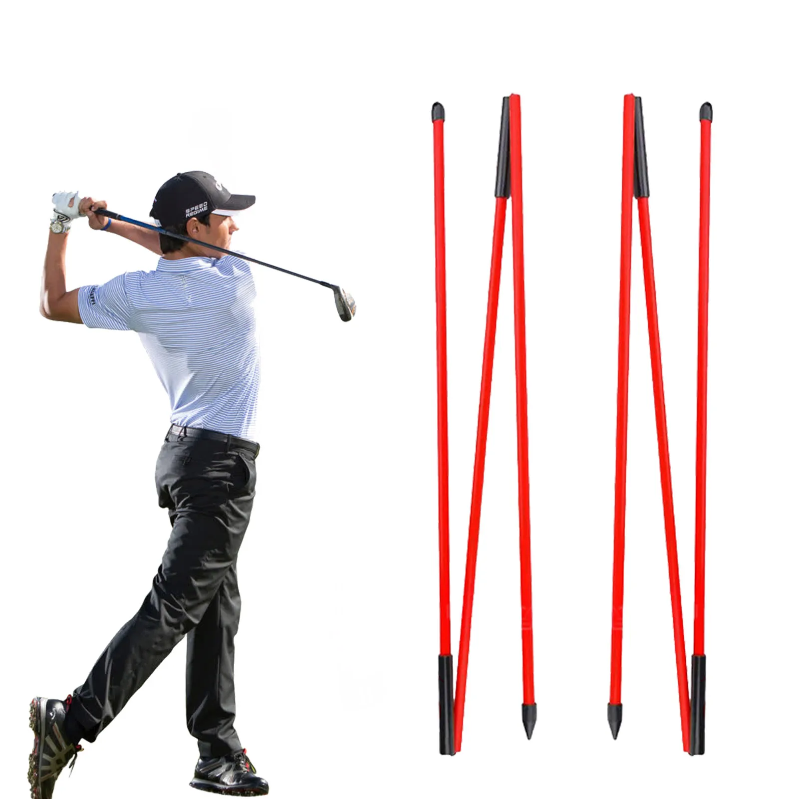 Golf Alignment Sticks Putting Training Aid To Improve Golf Skills Ball Position Scores Swing Plane Trainer Posture Corrector