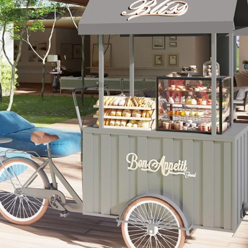 

yj32 Outdoor stall trolley night market donkey three rounds market ice powder lemon tea snack stall truck