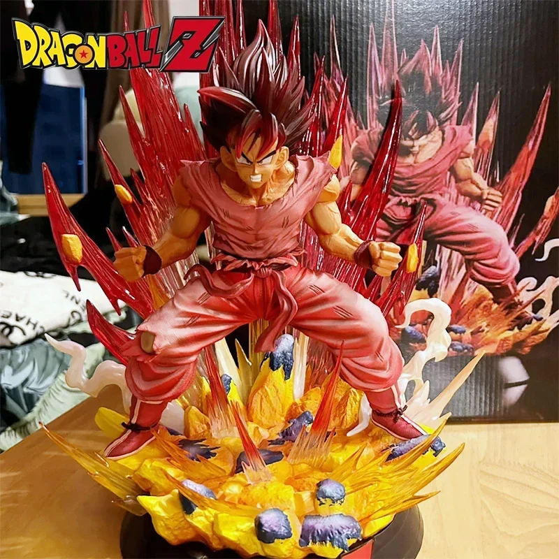 

Dragon Ball Z Kaiouken Goku 38cm Figure Super Saiyan Anime Pvc Red Statue Collectible Model Ornament Toys Children Gift Decor