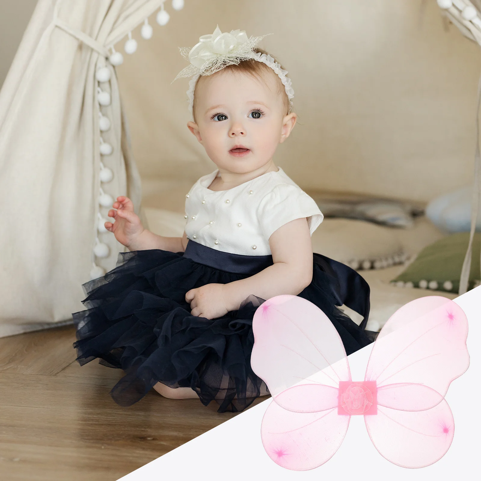 1pc Vlindervleugels Prop Fee Vleugels Kostuum Voor Meisjes Iriserende Vlinders Vleugel Kids Dress Up Party Play Verjaardag Decor