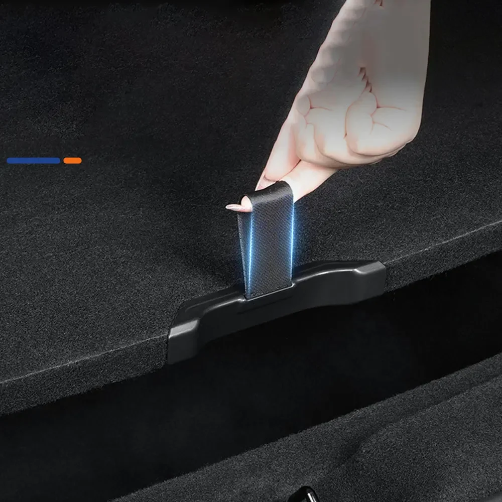 For Tesla Model Y Juniper 2025 2026 Rear Trunk Cover Tail Box Open Handle Rope Pull Strap Draw String interior Accessories 4