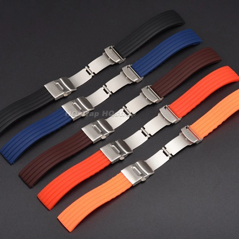 Rubber Strap 18mm 20mm 22mm 24mm Silicone Band Sport Waterproof Bracelet Quick Release for Seiko Wristband Watches Accessories