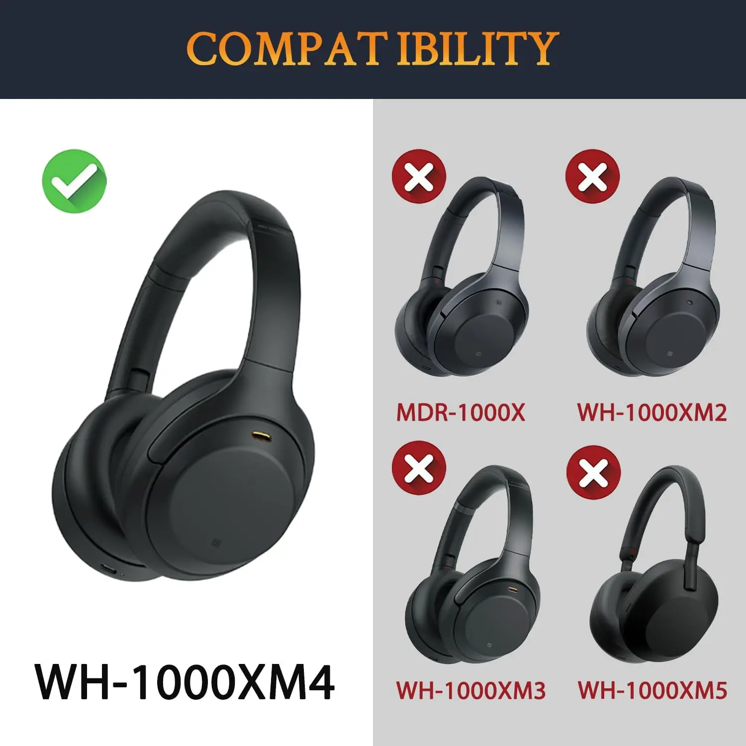 Easy Install WH1000XM4 Headband for SONY WH-1000XM4 Headphone Replacement Headband Cushion Cover Pad 1000XM4 Headstrap Head Band view 3