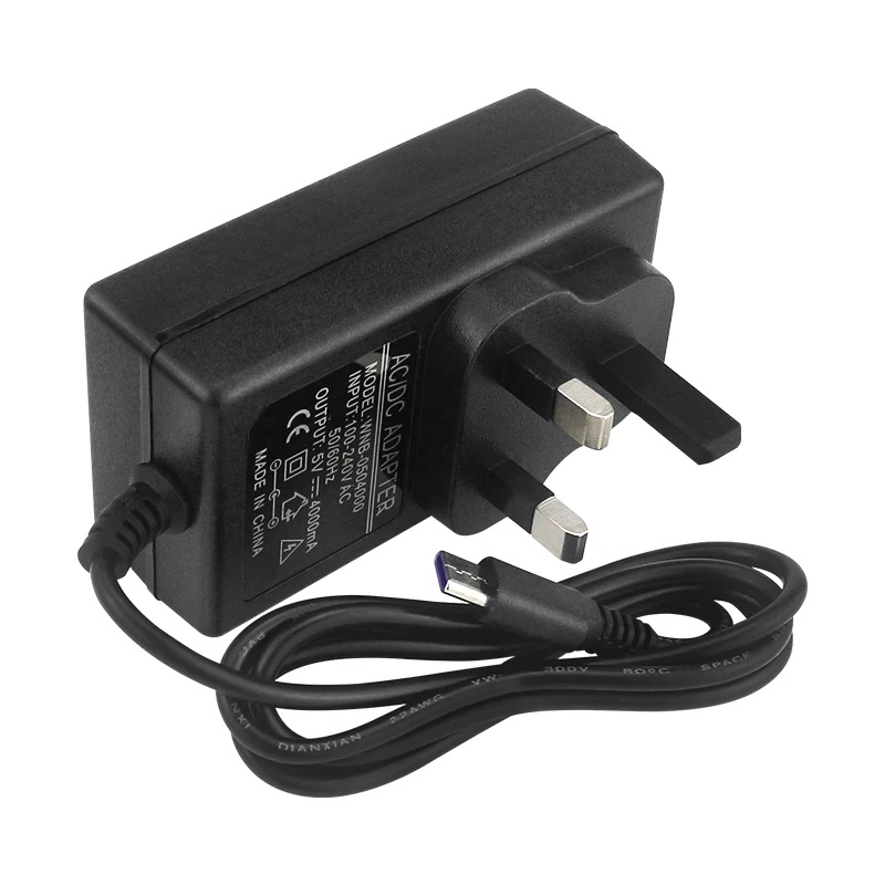 Orange Pi 5 Plus Netzteil 5V 4A Ladegerät 20W USB Typ C Netzteil EU US UK Stecker für OPI 5/5B/4 LTS Raspberry Pi 4B – Detail 11