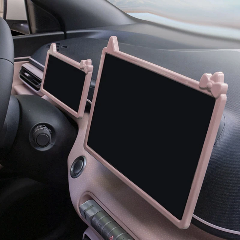 Pink Car Navigation Screen Protective Frame Trim Cover For BYD Dolphin Mini / For BYD Seagull