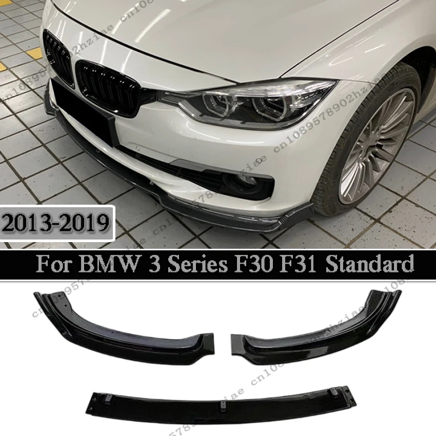 

Car Bumper LIP Chin Protector Cover For BMW F30 F31 Standard 2013-2019 Gloss Black/Carbon Look Canard Lip Splitter Body Kits