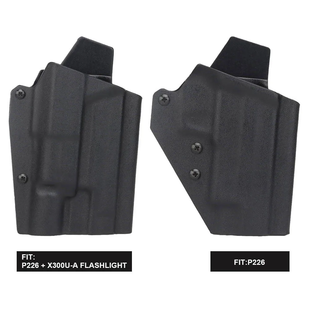 

Kydex Tactical Holster For P226/P226 + X300 Flashlight Hunting Shooting Airsoft Quick Release Holster Adjustable MOLLE Belt Gear