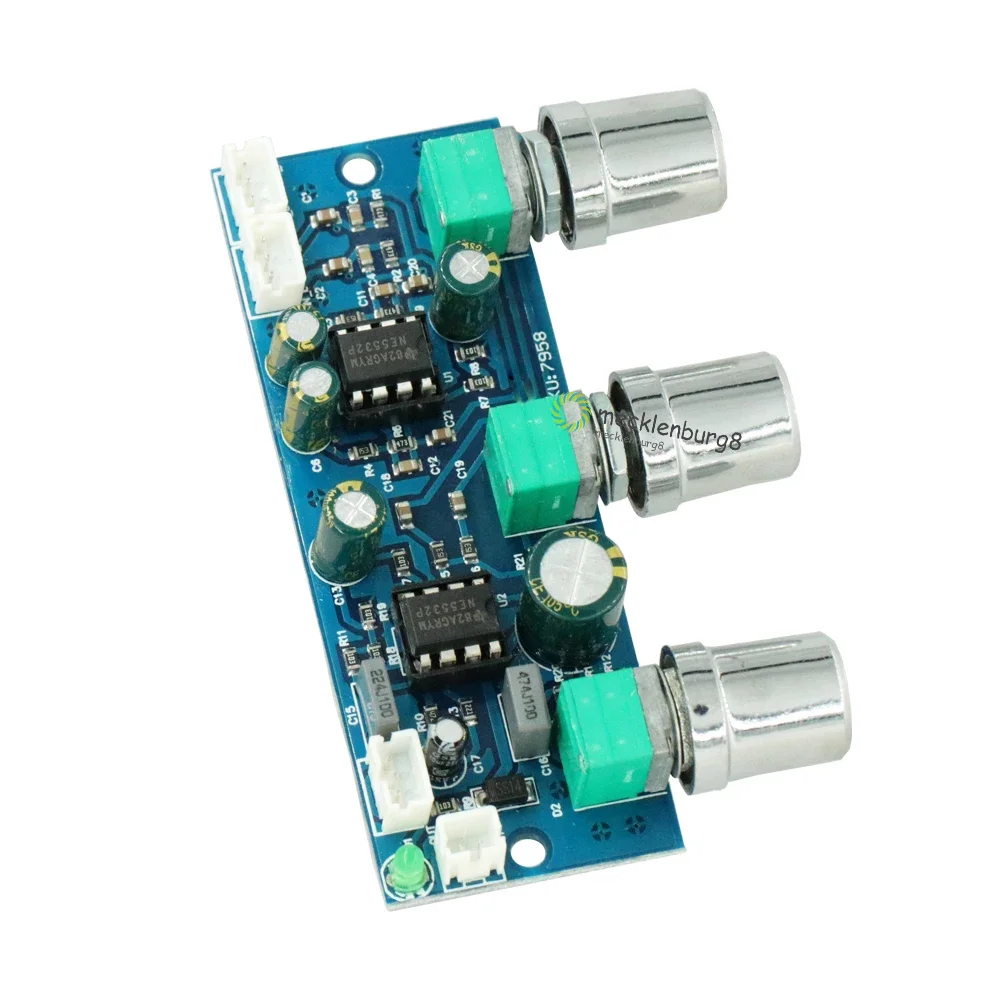 DC 12V-24V Low-pass Filter NE5532 Subwoofer 2.1CH/Pre-Amplifier Preamp Board Module