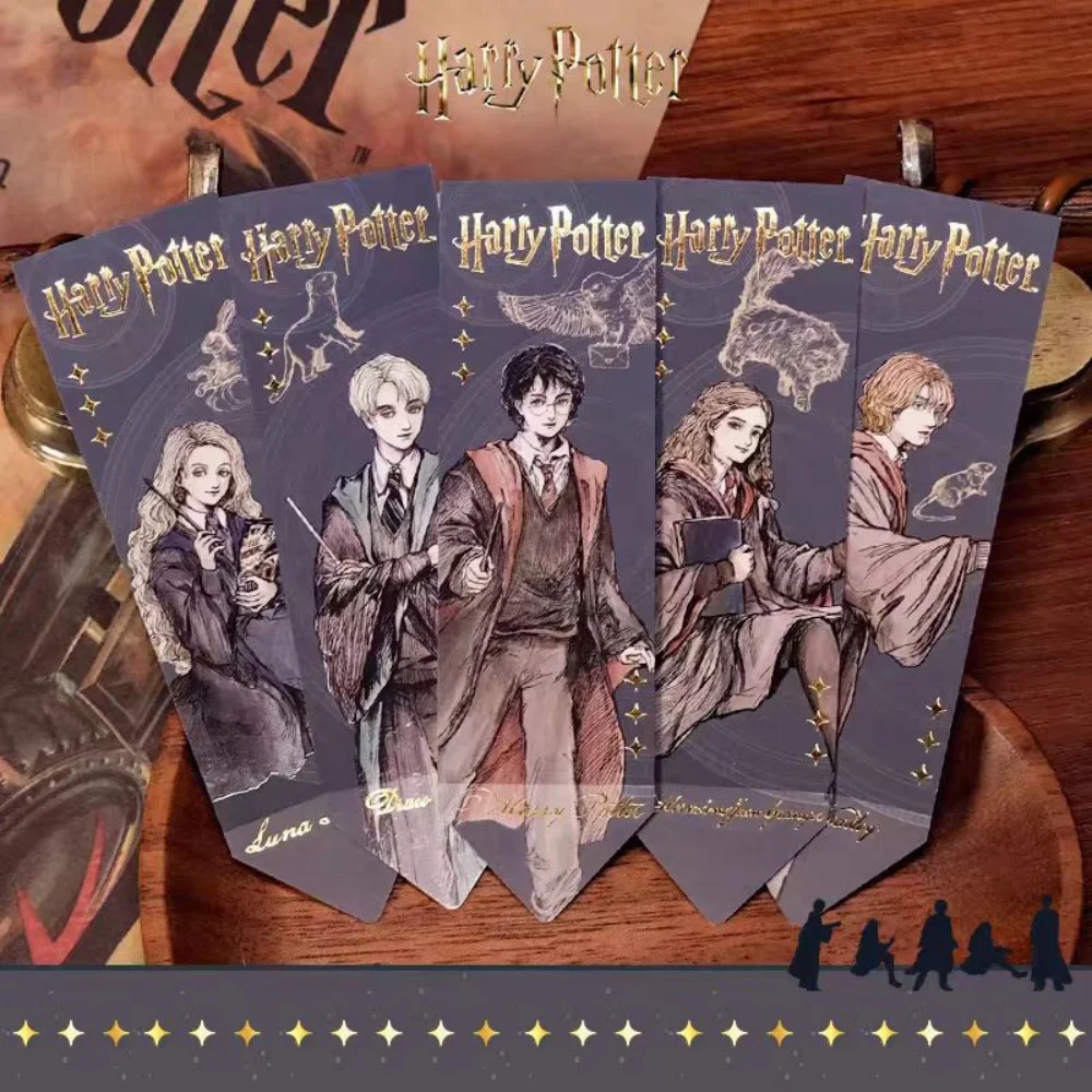 Marcapáginas de lectura genuino de Harry Potter, serie Hogwarts, libros de dibujos animados, decoración, marcapáginas, herramienta de marcador de página, regalos de papelería para niñas