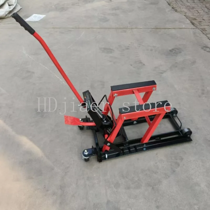 

Motorcycle Hydraulic Lift Platform - Specialized Jack for Harley, Electric Scooter, Heavy-Duty Bike | 4-Wheel Maintenance Tool