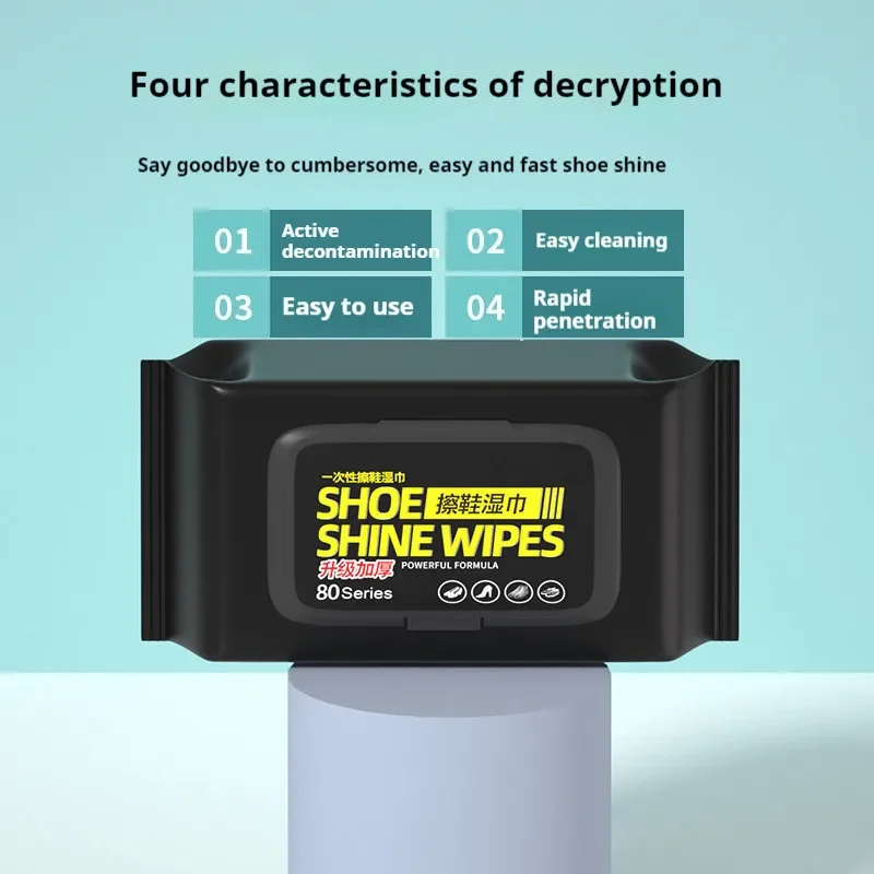 12/30/80 قطعة أحذية رياضية نظافة الأحذية الأنظف المحمولة المتاح مناديل تنظيف قوية مناديل الأحذية القماش العمل على حذاء أبيض