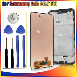 Süper AMOLED Samsung Galaxy A15 5G LCD Ekran A156E Dokunmatik Ekran Değiştirme Samsung A15 A156B A156U LCD Meclisi