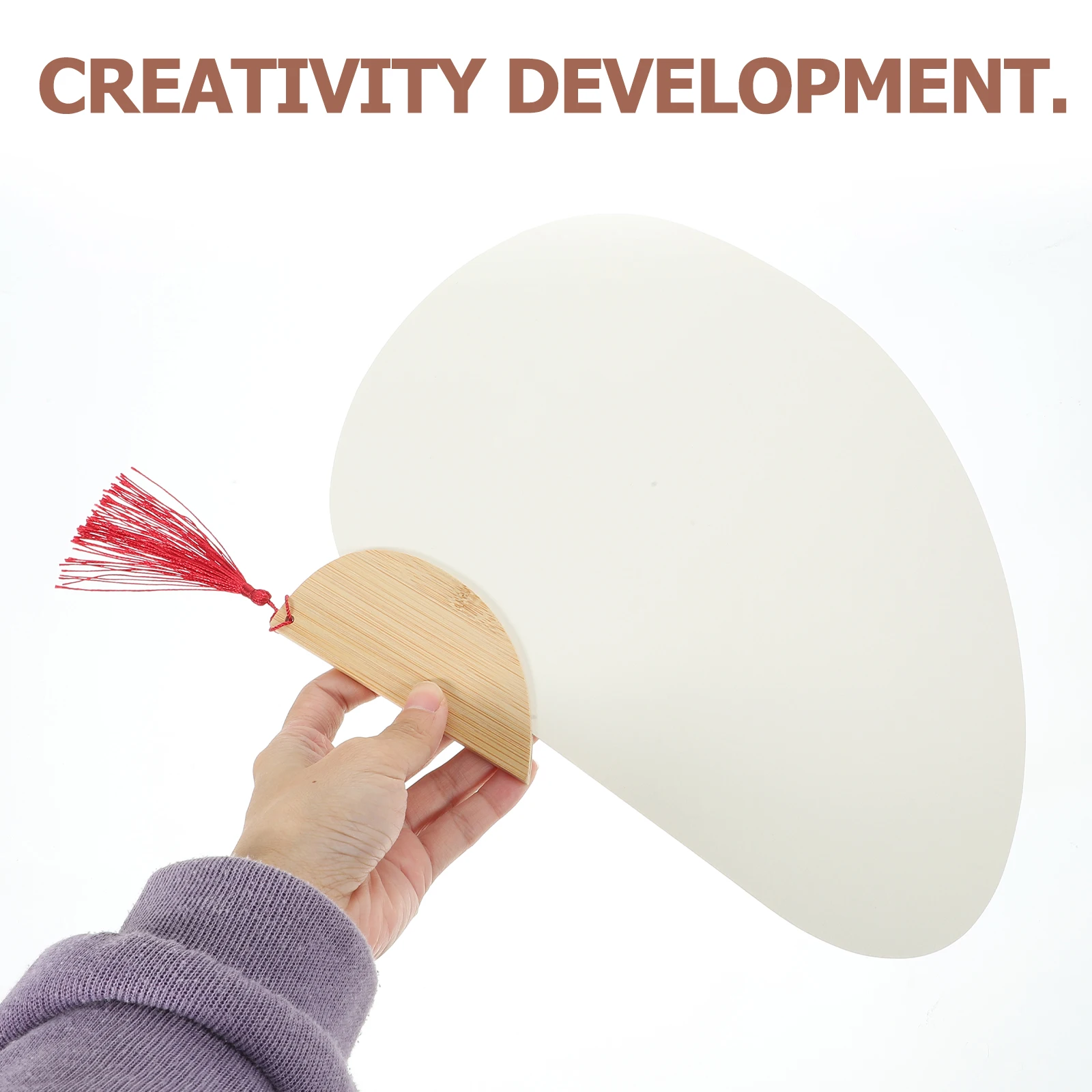 

5 Pcs Blank Round Fans DIY Art Craft Kids Painting Toy Premium Material Durable Safe Calligraphy Writing Drawing Interactive