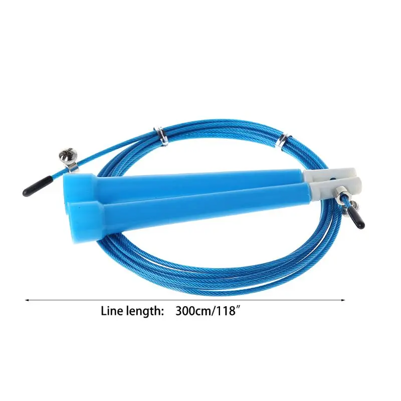 New Adjustable Speed Steel Cable Wire Skipping Skip Jump Rope