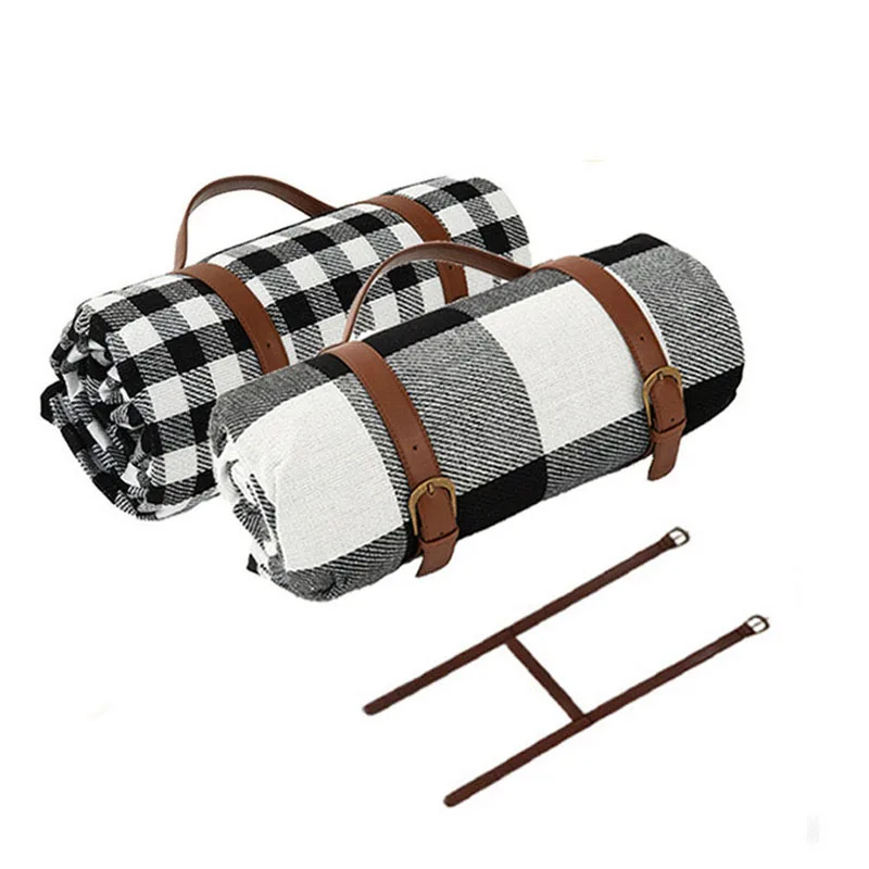 Waterproof Outdoor Picnic Mat, Rug, Camping, Beach, Colorful Plaid Stripe, Rectangular Sleeping Blanket Pad, Living Room Carpet