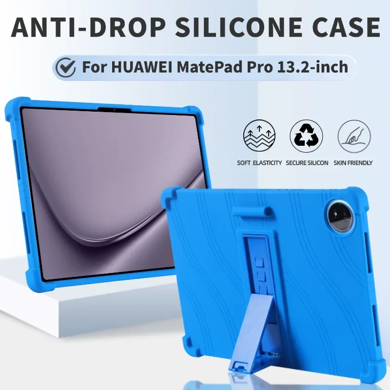 

For HUAWEI MatePad Pro 13.2-inch Tablet Kickstand Coat Shockproof Cover PCE-W30 Soft Silicon Stand Protective Shell