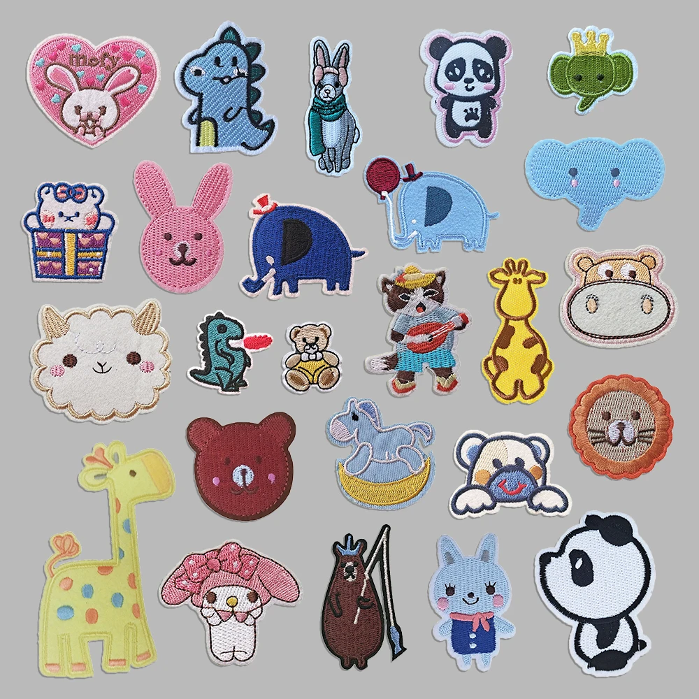 Wholesale sales of 1 piece animal pattern autohesion embroidery No ironing required DIY decorate clothing repair hole patch