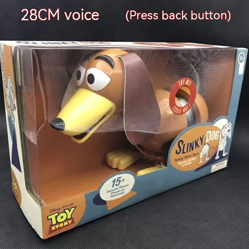 

New 2023 Disney Pixar Toy Story 4 Stretch Slinky Dog Sheepherder Action Figures Toys Slinky Dog Animal Anime Can Speak Loudly