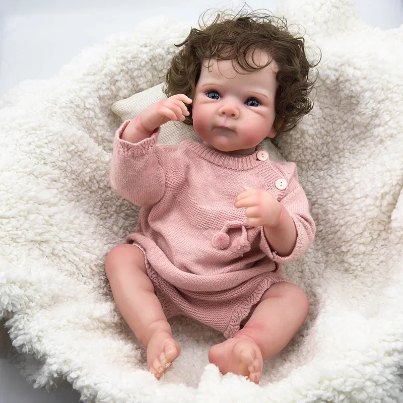 45cm  Reborn Baby Doll Bettie  Lifelike Cuddly Baby Multiple Layers Painting 3D Skin with Hand Root Hair