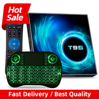 T95 Android 14.0 TV Box 4GB 128GB Allwinner H616 Ultra HD Streaming Device 8K Output 2.4G/5G WiFi Bluetooth 5.0 USB Smart Player