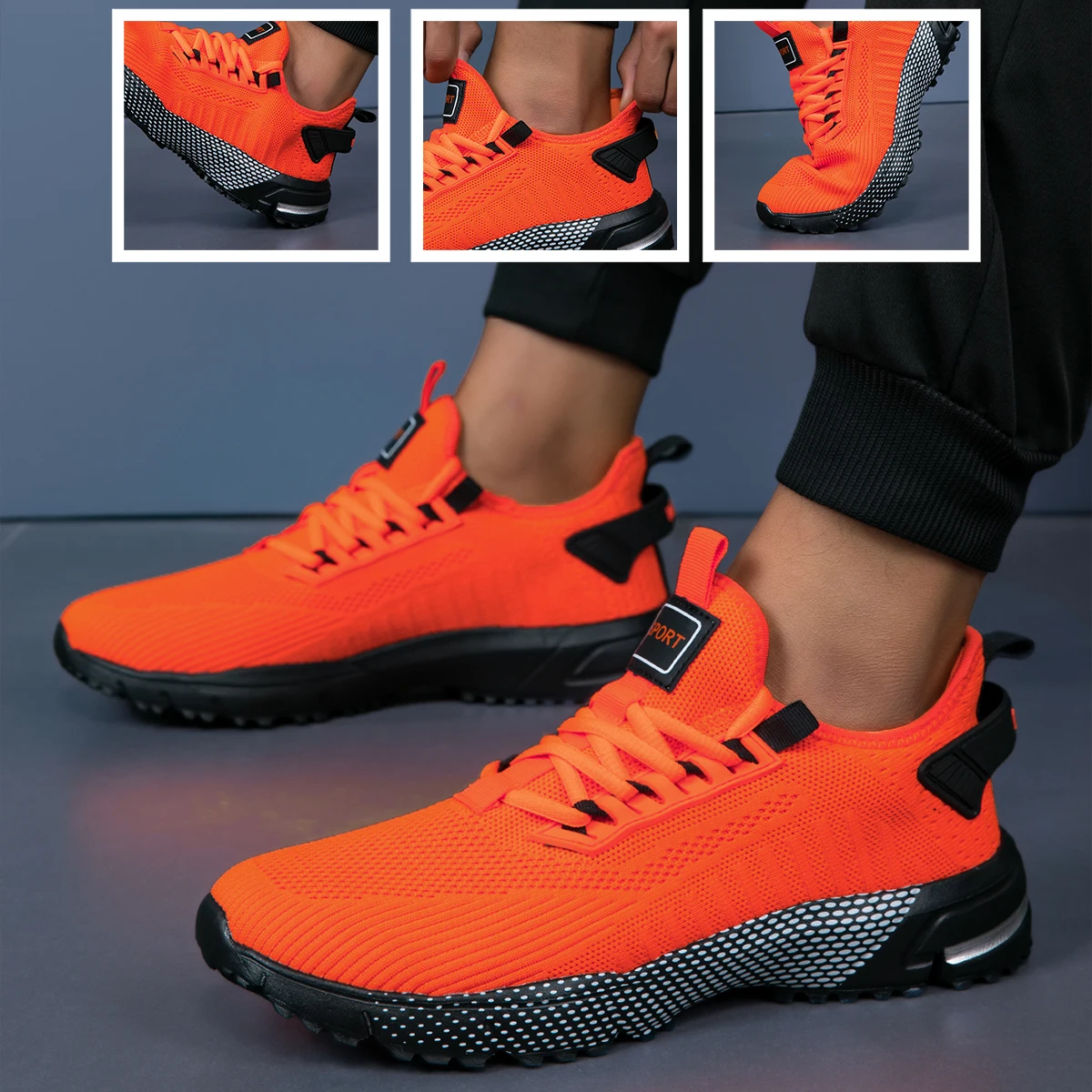 

YRZL Men Gym Training Shoes Lightweight Comfortable Non Slip Sneakers for Men Slip on Workout Athletic Gym Sneakers Big Size