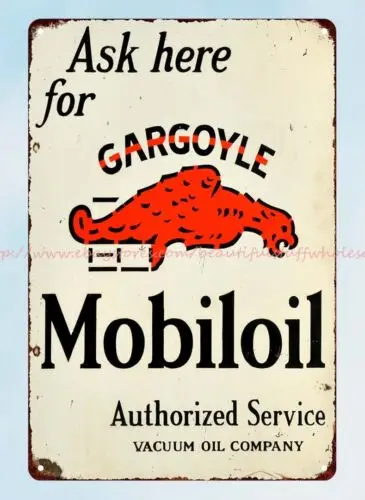Металлический жестяной знак Mobiloil Gargoyle, идеи для главной спальни