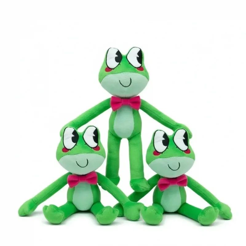 Neues Ribbit Plüschtier Niedlicher Frosch-Charakter Plüschfigur Weiches Stofftier Kawaii Zimmerdekoration Sammlerfigur Geschenk für Kinder