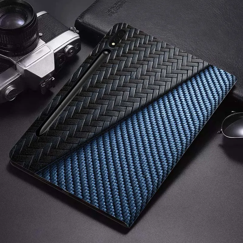 

Carbon fiber style pattern Tablet Case For Samsung Galaxy Tab S7 S8 S9 S10 FE Plus Lite 11 12.4 13.1 Inch