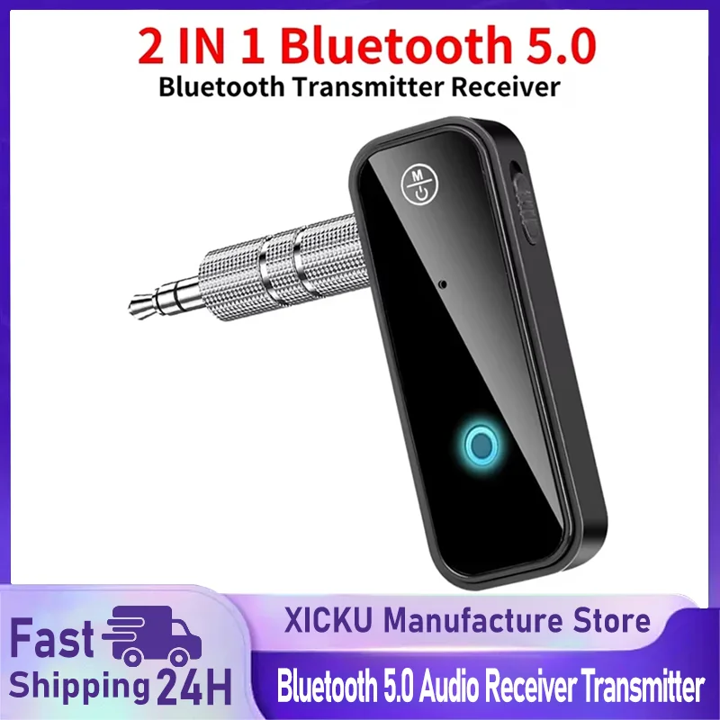 

Wireless Adapters Bluetooth 5.0 Audio Receiver Transmitter Hansfree Call 3.5mmAUX Jack USB Dongle Stereo Music PC Video Control