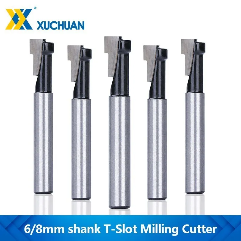 

Key Hole Bits 6mm 8mm Shank T-Slot Milling Cutter Carbide End Mill Wodworking Router Bit