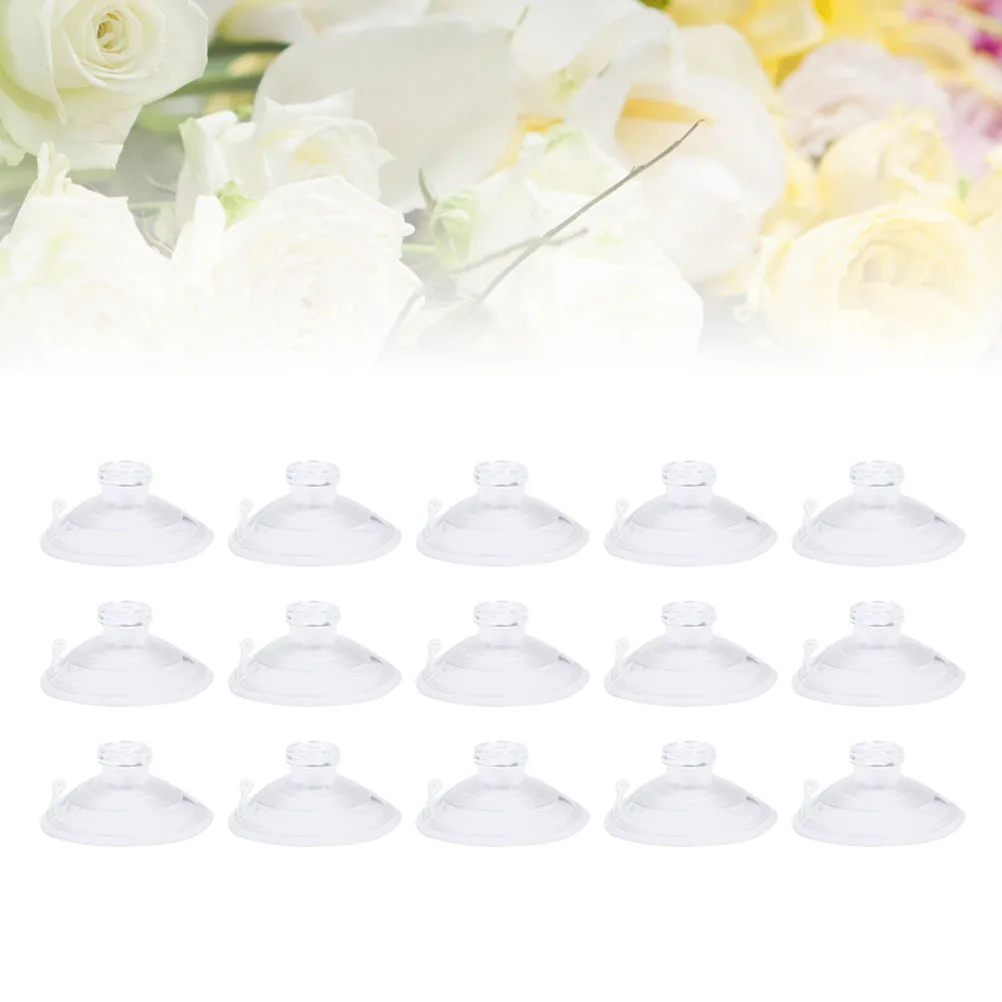 

30pcs Suction Cups Without Hooks Clear Plastic Material Strong Adhesion For Glass Window Wall Wedding Car Decor