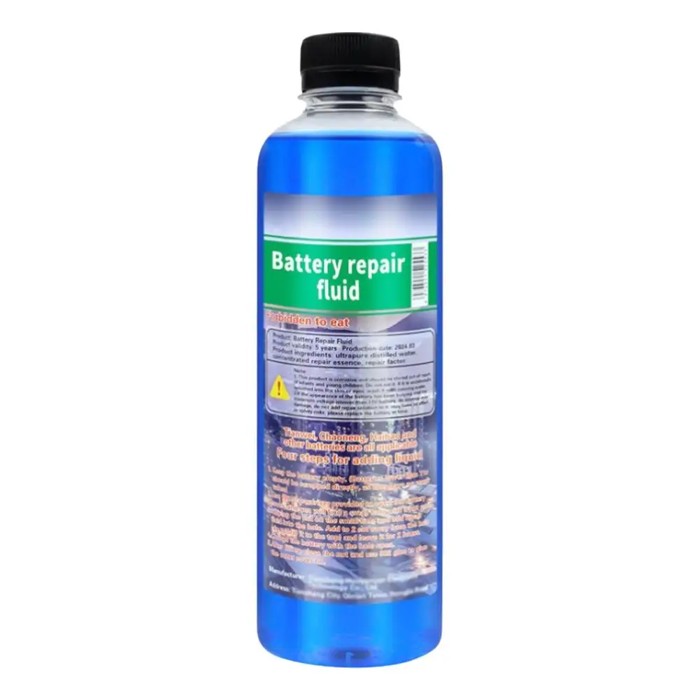 Solução líquida para reparo de bateria de carro, 500ml, solução de ácido para renovação de bateria, restauração de bateria, terminal líquido cle w6l9