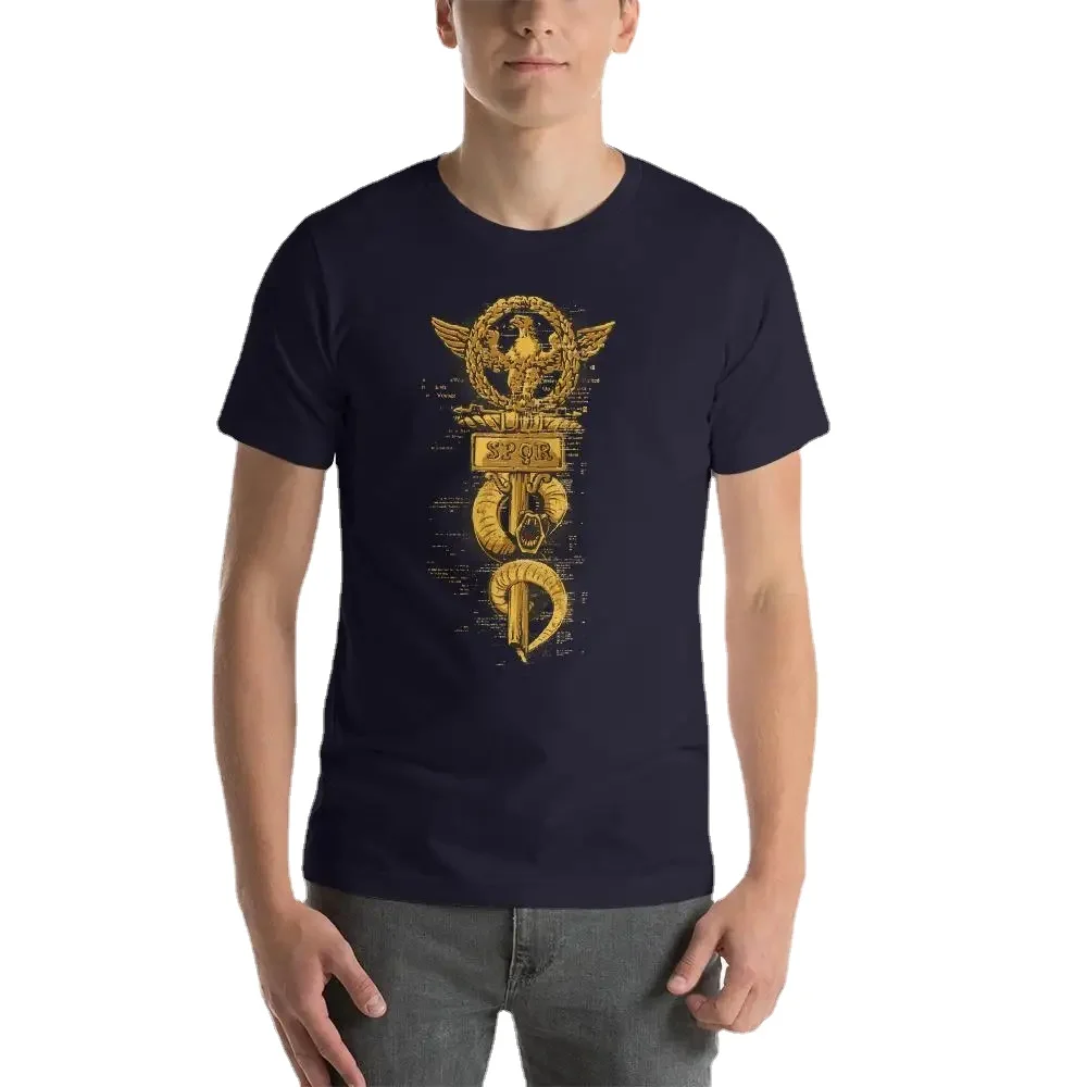 Senado do Povo Romano Famoso SPQR Símbolo T-shirt. Verão algodão manga curta O-pescoço Mens T Shirt Novo S-3XL