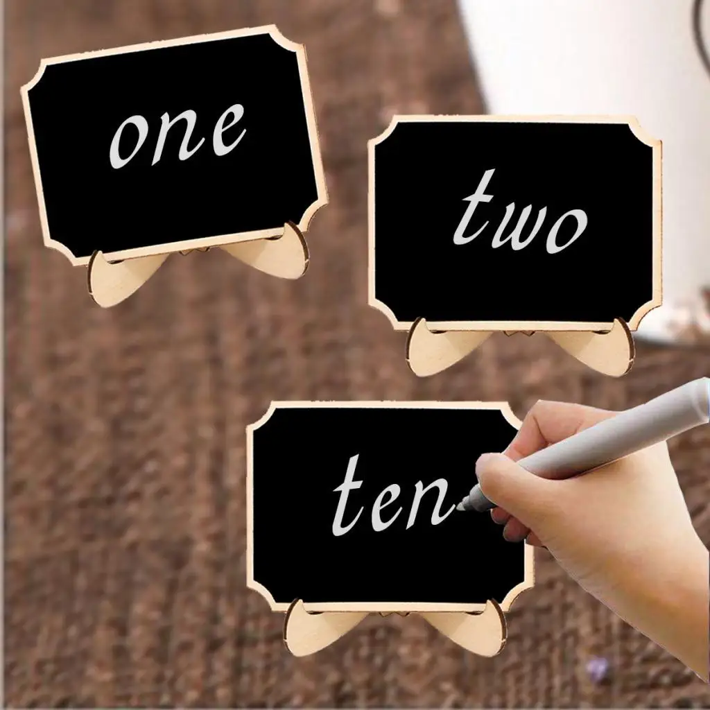 Mini Quadro De Madeira Para Cozinha, Sinais Retangulares, Message Memo, 2 PCs, 10PCs