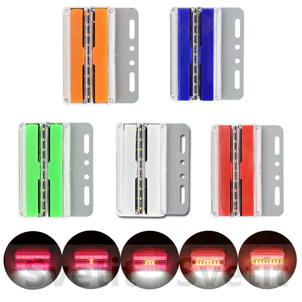 

10Pcs Trailer Clearance Lights 24V Truck LED Side Flashlight Dynamic Turn Signal Side Position Light Red White Amber Blue Green