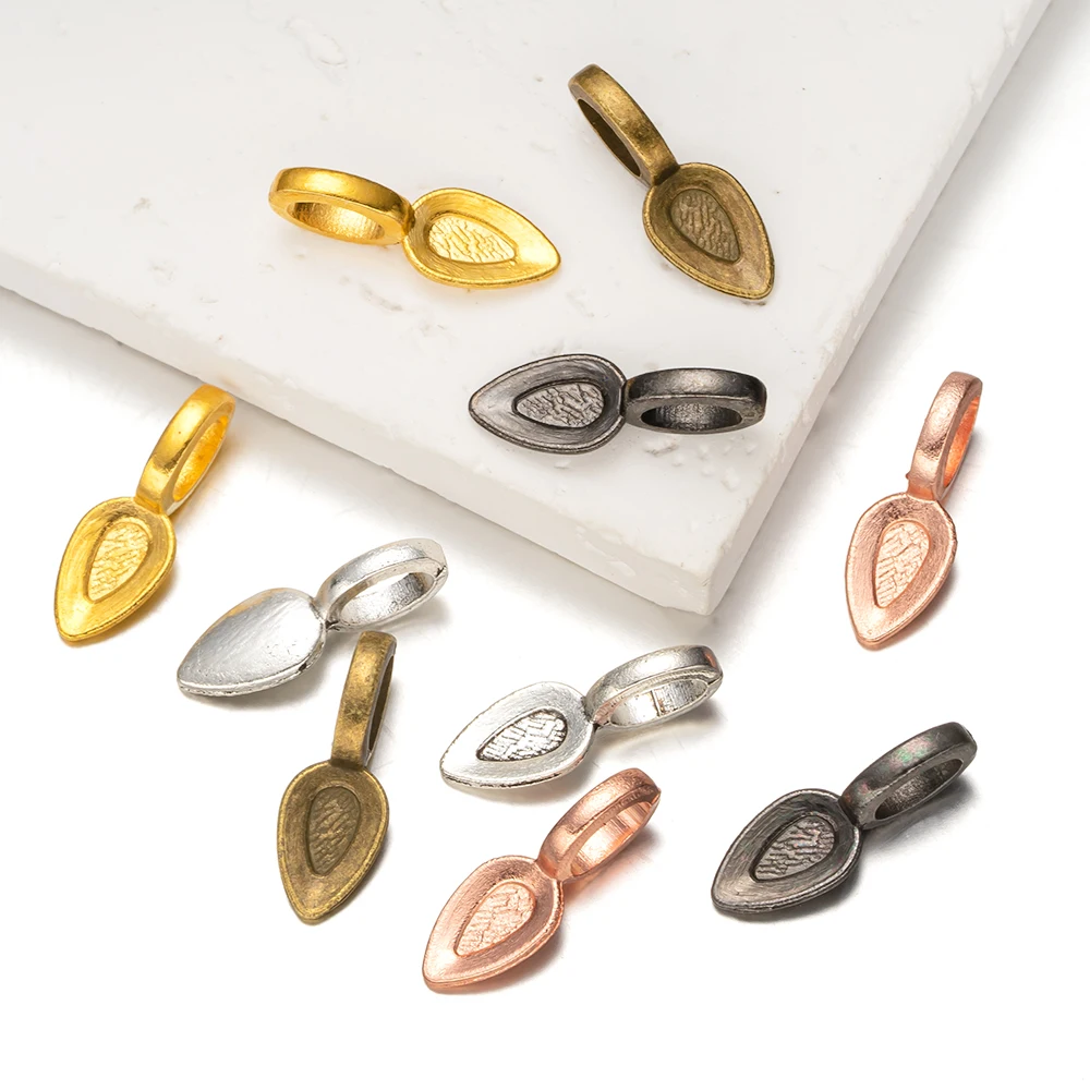 20/50Pcs Heart Spatula Blank Base Pendants For DIY Cabochon Necklace Earring Bracelet Jewelry Making Supplies Charms Accessories